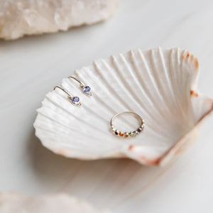 Vive - oorbellen tanzaniet zilver