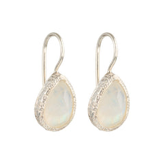 Veda - droplet earrings silver moonstone
