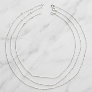 Maeve - ketting 40-46 cm ronde schakel zilver