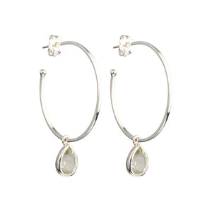 Nova - hoop earrings silver large - 35 mm