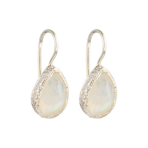 Veda - droplet earrings silver moonstone