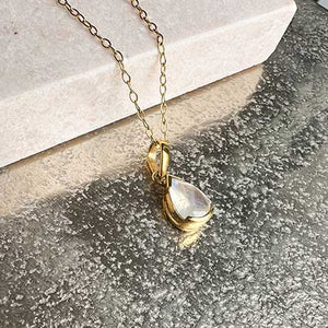 Didi - gemstone pendant drop-shaped moonstone