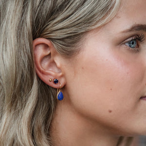 Veda - drop earrings gold lapis lazuli