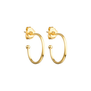 Nova - hoop oorringen goud small - 18 mm