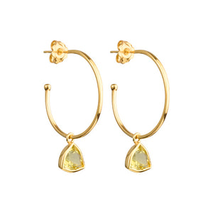 Nova - hoop oorringen goud medium - 28 mm