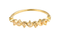 Mare - wave ring goud met citrien edelstenen