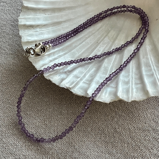 amethist ketting microbead