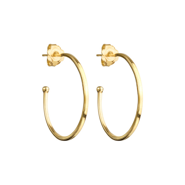 hoops oorringen goud medium 28 mm