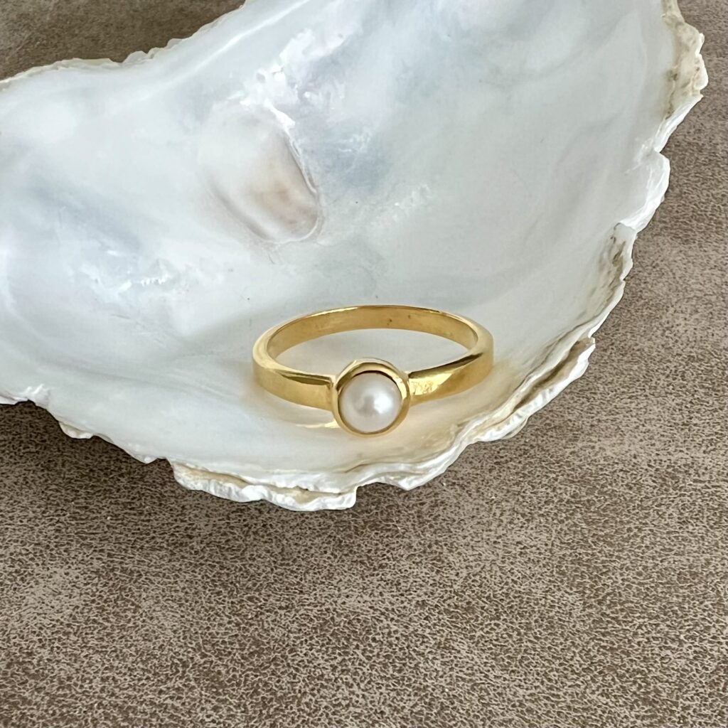 Parelring Ava goud