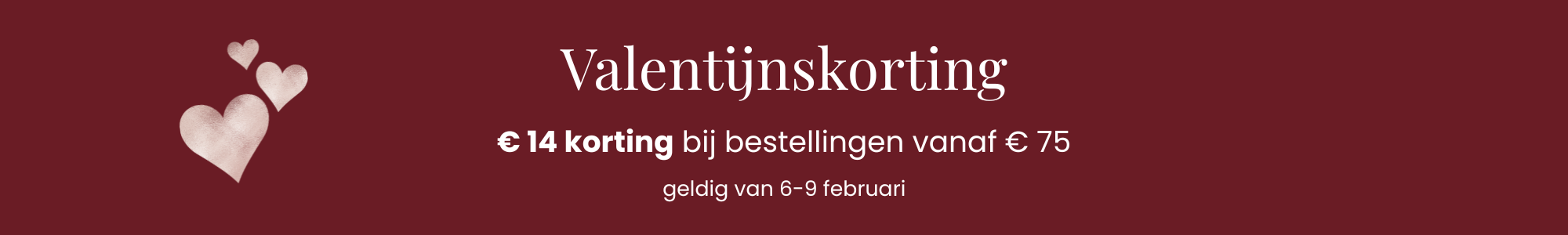 Valentijnskorting banner 2026