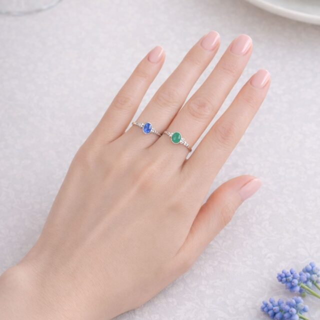 Vive ringen zilver gedragen